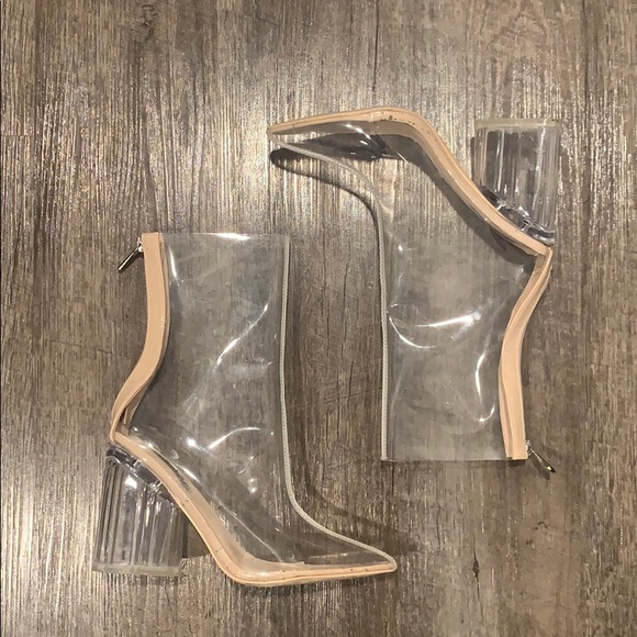 Clear Ankle Booties - Picture 2 of 6